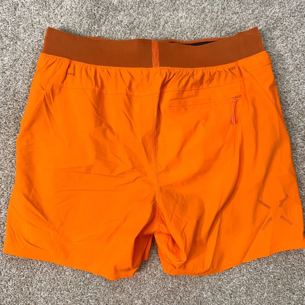 Ten Thousand Set Short Mens Large TTSH005V2 Orange Lined Athletic Training EUC